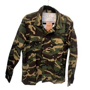 Manly NWT Camouflage Print Shirt Jacket, Menswear Style, Button Up. Mens Medium